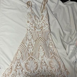 medium windsor savannah sequin mesh party dress